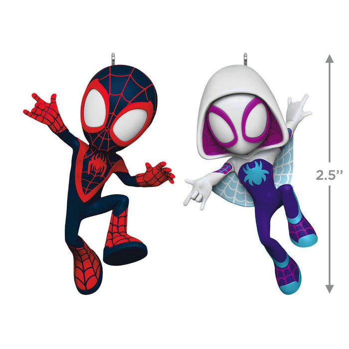 Hallmark : 2025 Keepsake Marvel Spidey and His Amazing Friends Spin and Ghost-Spider Ornaments, Set of 2 (318) at Annie's Hallmark