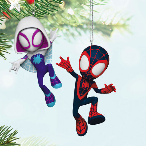 Hallmark : 2025 Keepsake Marvel Spidey and His Amazing Friends Spin and Ghost-Spider Ornaments, Set of 2 (318) at Annie's Hallmark