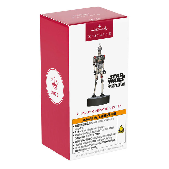 Star Wars: The Mandalorian™ Grogu™ Operating IG-12™ Ornament With Sound   at Annie's Hallmark 