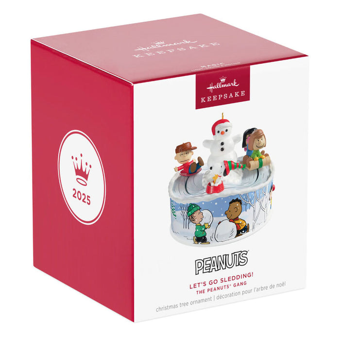 Hallmark : 2025 Keepsake The Peanuts® Gang Let's Go Sledding! Musical Ornament With Light and Motion (209) at Annie's Hallmark