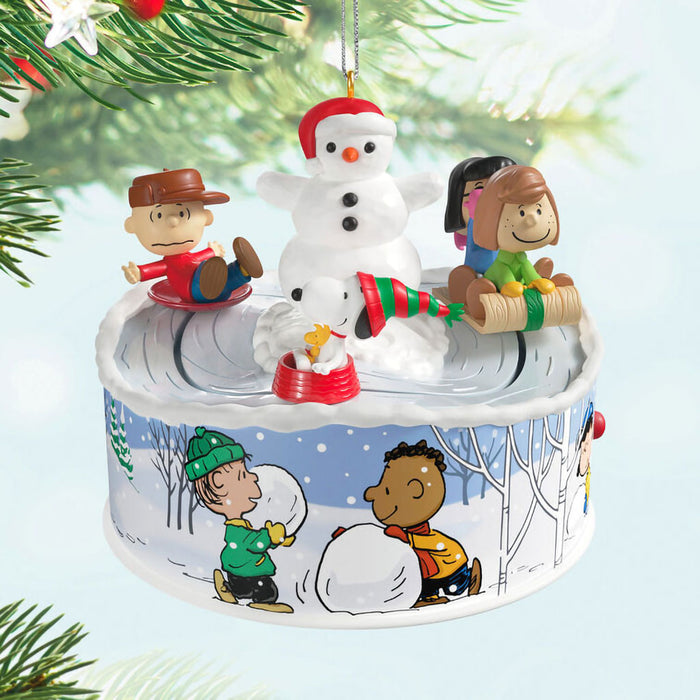Hallmark : 2025 Keepsake The Peanuts® Gang Let's Go Sledding! Musical Ornament With Light and Motion (209) at Annie's Hallmark