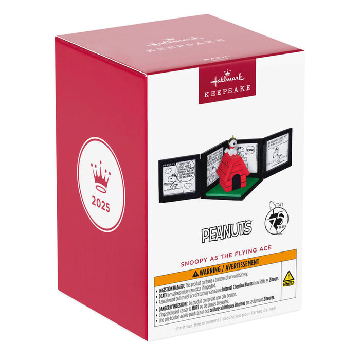 Hallmark : 2025 Keepsake Peanuts® 75th Anniversary Snoopy as The Flying Ace Musical Ornament (308) at Annie's Hallmark