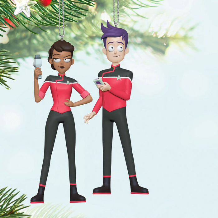 Hallmark : 2025 Keepsake Star Trek™: Lower Decks Ensigns Beckett Mariner and Bradward Boimler Ornaments, Set of 2 (111) at Annie's Hallmark