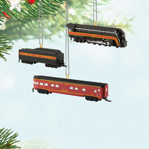 Hallmark : 2025 Keepsake Mini Lionel® Norfolk and Western Passenger Set Ornaments, Set of 3 (394) at Annie's Hallmark