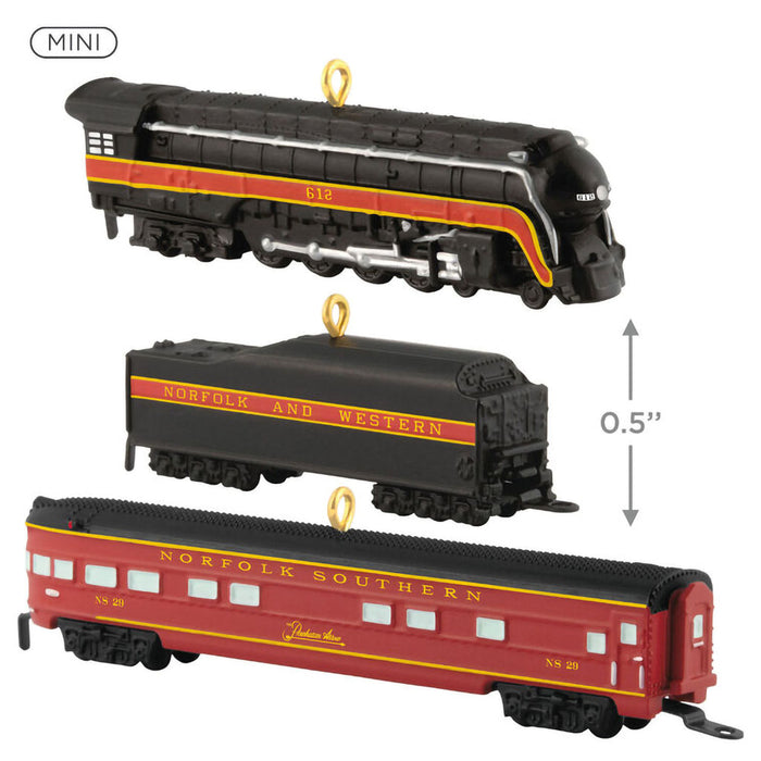 Hallmark : 2025 Keepsake Mini Lionel® Norfolk and Western Passenger Set Ornaments, Set of 3 (394) at Annie's Hallmark