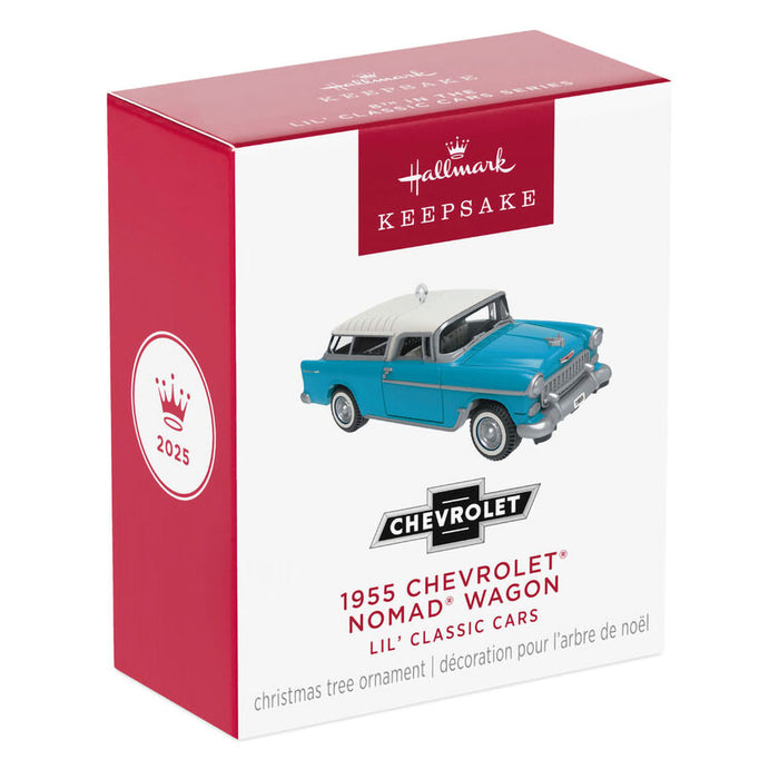 Hallmark : 2025 Keepsake Mini Lil' Classic Cars 1955 Chevrolet® Nomad® Wagon 2025 Metal Ornament, 0.75" (373) at Annie's Hallmark