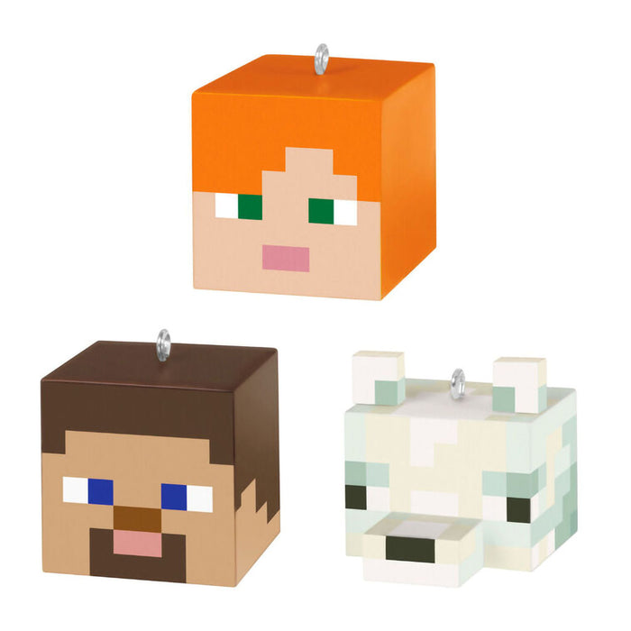 Hallmark : 2025 Keepsake Mini Minecraft Alex, Steve and Arctic Fox Ornaments, Set of 3 (379) at Annie's Hallmark
