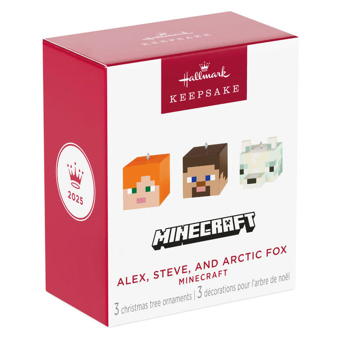 Hallmark : 2025 Keepsake Mini Minecraft Alex, Steve and Arctic Fox Ornaments, Set of 3 (379) at Annie's Hallmark