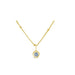 Stia Couture Clear CZ April Birthstone Necklace in Gold with 4mm bezel-set cubic zirconia on sterling silver saturn chain
