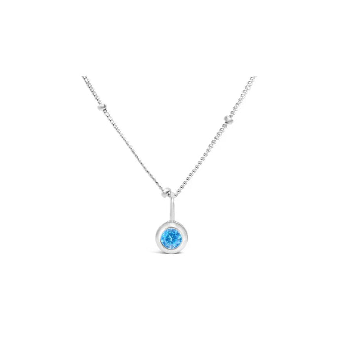 Crafted for everyday wear, this lightweight necklace offers both comfort and style. The vibrant CZ stone catches the light beautifully.