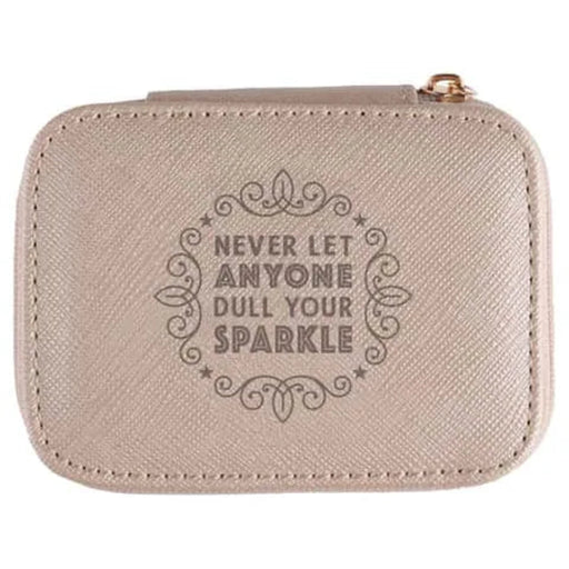  Pink Travel Jewelry Holder - "Never let anyone dull your sparkle 