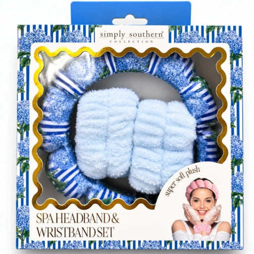 Simply Southern brings you the Spa Blue Headband & Wristband Face Cleaning Set a soft, stylish skincare essential designed to make your daily face-washing routine feel like a spa experience.