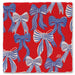 Celebrate American pride with the Highland Americana Bows Single Tumbled Tile Coaster.