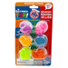 Packaged sensory squish jellies with colorful designs on a white background