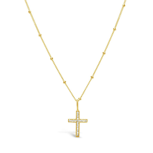 The delicate chain enhances the timeless design, creating a piece that is both meaningful and sophisticated.