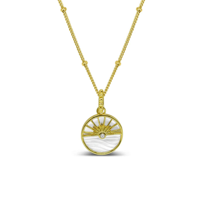 The Sunrise Necklace offers timeless elegance with symbolic charm.