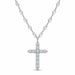 Stia CZ Cross Mirror Chain Necklace featuring a sparkling cubic zirconia cross pendant on a polished mirror chain for elegant everyday and faith-inspired wear.
