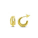 Stia Couture Kitchen Sink Hoop Earrings in Gold, 15MM triple-link hoops crafted from 14K gold plated sterling silver.