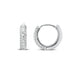 Stia Couture Pavé Totally Tubular Huggie earrings in silver crafted from .925 sterling silver with sparkling pavé stones and a secure hinge snap-back closure.
