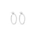 CZ stones line the inside and outside of the hoop, making you sparkle and shine at all times.