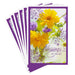 Front of the cards pack — yellow and purple blossoms with purple frame