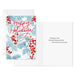 Holiday card with 'Happy Holidays' text and winter foliage design.