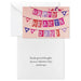 Valentine's Day card with 'Happy Hearts Day!' banner and envelope on a white background