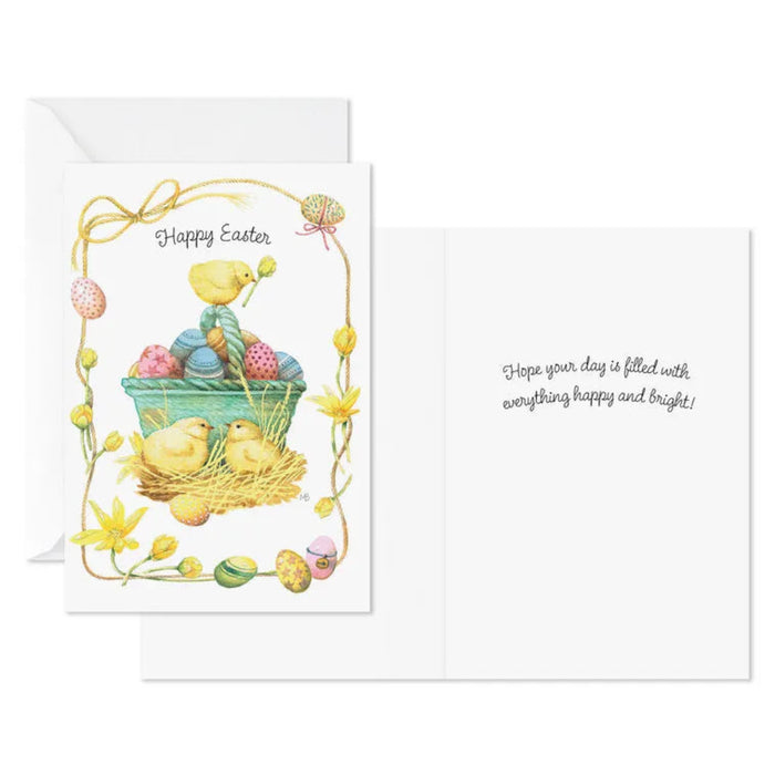 Hallmark : Nostalgic Chicks And Basket of Eggs Easter Cards
