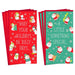 Two Christmas-themed greeting cards with festive designs and text.
