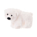 A plush polar bear sits against a white background, showcasing its soft fur and friendly expression.