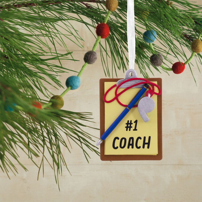 Hallmark : #1 Coach Clipboard Hallmark Ornament