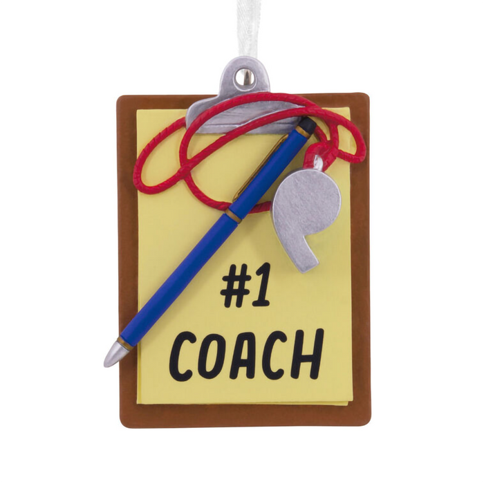 Hallmark : #1 Coach Clipboard Hallmark Ornament