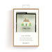 Framed print of a cheerful home scene, featuring bright colors and a welcoming atmosphere.