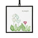 A small card with an illustration of flowers and a sun catcher, emphasizing nature's beauty.