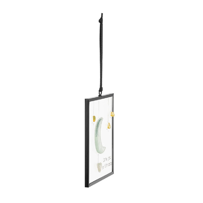A heartfelt hanging ornament featuring the phrase "I love you to the moon and back," symbolizing deep love.