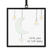 A beautifully crafted ornament inscribed with "I love you to the moon and back," ideal for sentimental gifting.