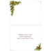 Christmas card with holly leaves and berries on a white background