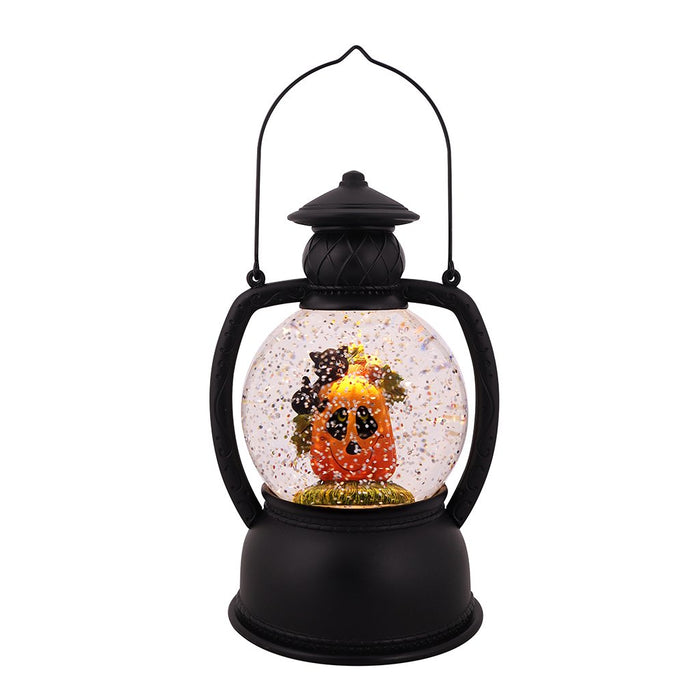 10.25" Midnight Mischief Glitter Lantern - 10.25" Midnight Mischief Glitter Lantern