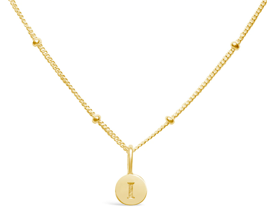 Stia : GOLD Mini Love Letter Necklace "I"