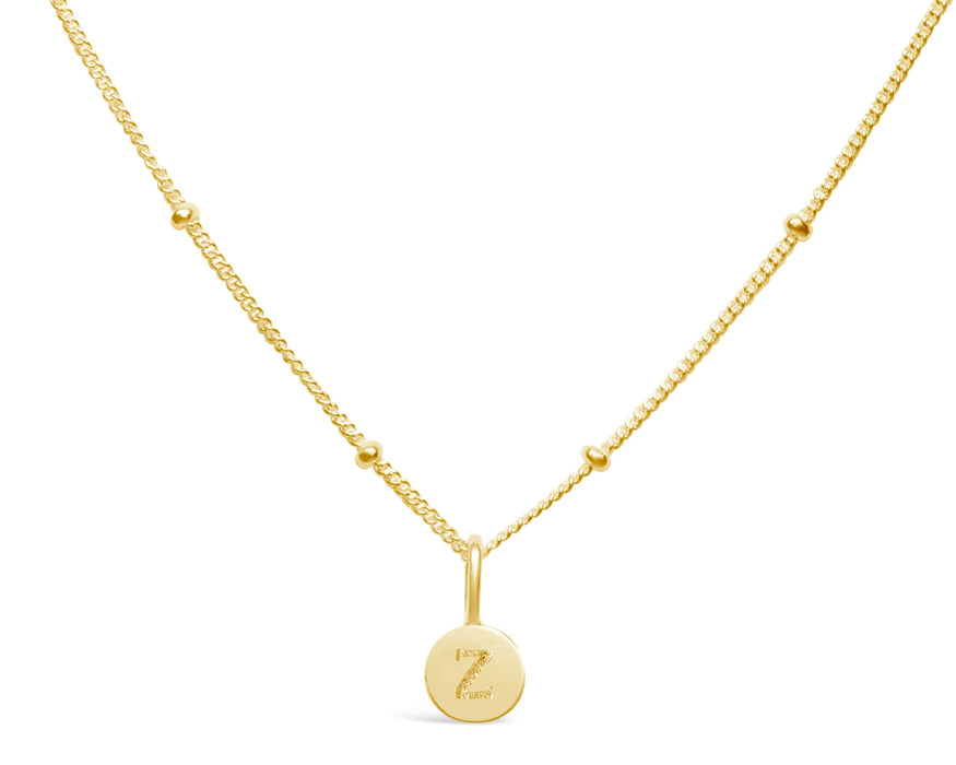 Stia Couture : Gold Mini Love Letter Necklace – Letter Z