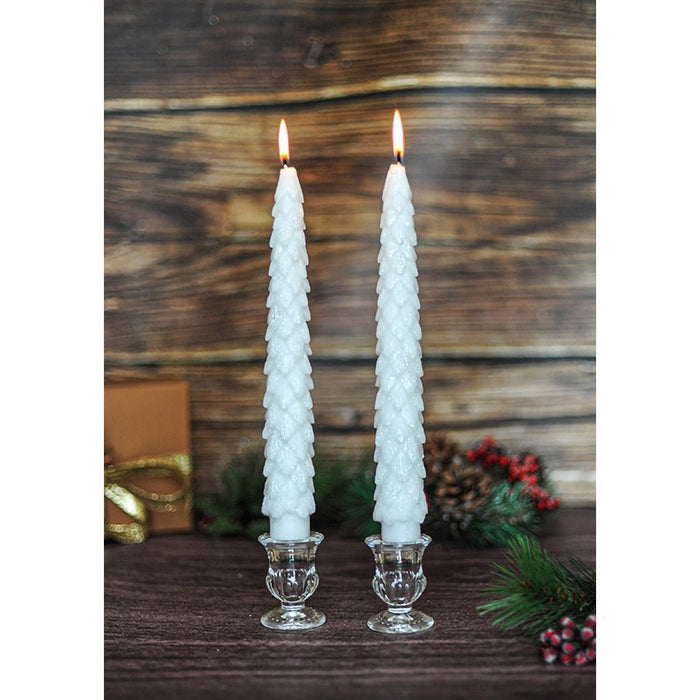 10.5" Set of 2 Tree Taper Candles - At Home By Mirabeau - Assorted no choice - 10.5" Set of 2 Tree Taper Candles - At Home By Mirabeau - Assorted no choice