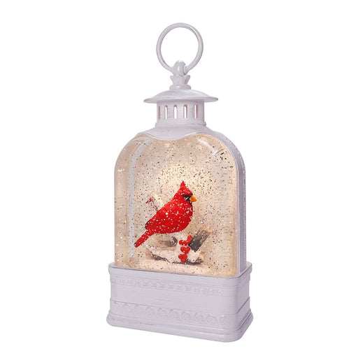 10.75"W Cardinal Snowfall Dome Sub Glitter Lantern - 10.75"W Cardinal Snowfall Dome Sub Glitter Lantern