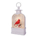 10.75"W Cardinal Snowfall Dome Sub Glitter Lantern - 10.75"W Cardinal Snowfall Dome Sub Glitter Lantern