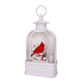 10.75"W Cardinal Snowfall Dome Sub Glitter Lantern - 10.75"W Cardinal Snowfall Dome Sub Glitter Lantern