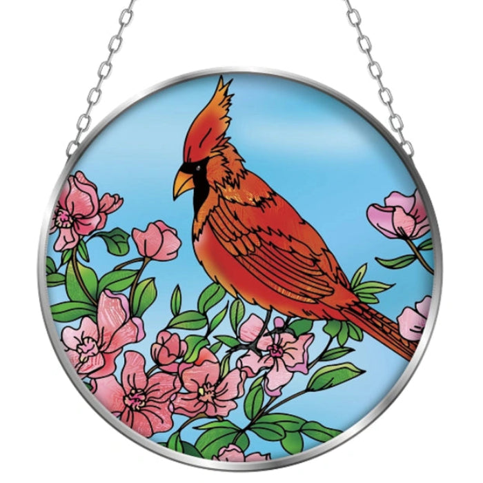 This Bridgeton Hall Cardinal and Roses Suncatcher brings timeless beauty and nature-inspired charm to your home décor.