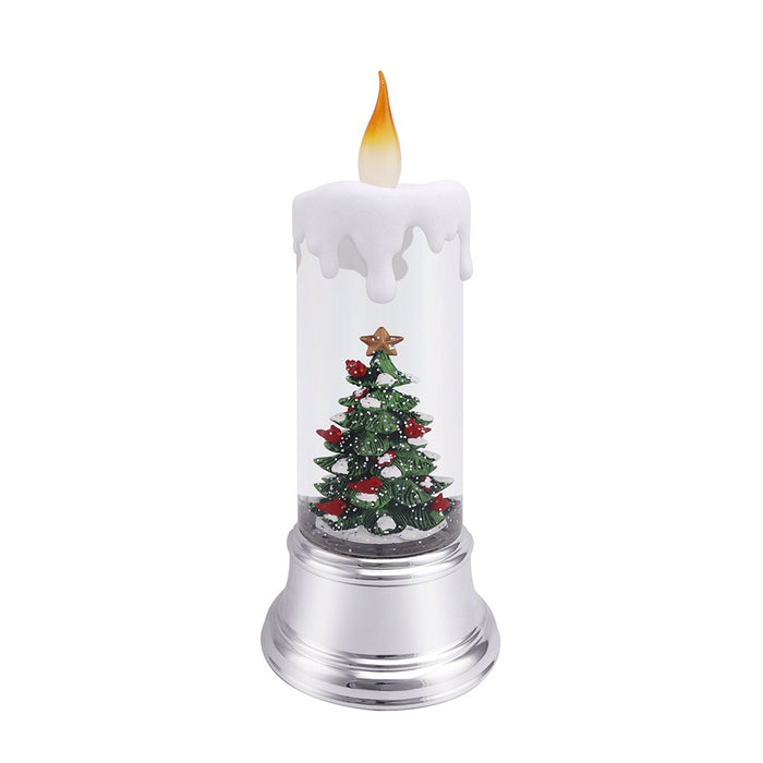 11.25" Rotating Christmas Tree Glitter Candle - 11.25" Rotating Christmas Tree Glitter Candle