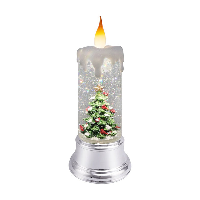 11.25" Rotating Christmas Tree Glitter Candle - 11.25" Rotating Christmas Tree Glitter Candle