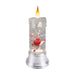 11.25" Rotating Snow Cardinals Glitter Candle - 11.25" Rotating Snow Cardinals Glitter Candle