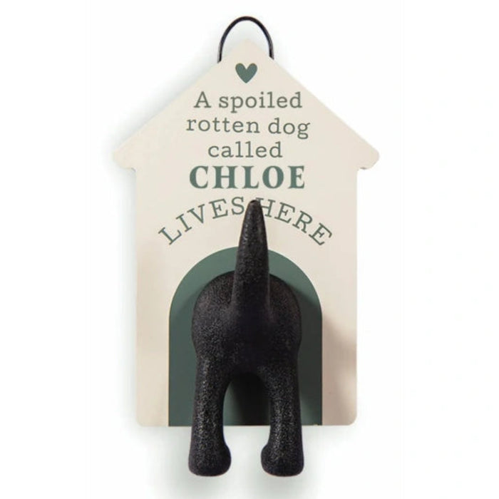 Celebrate Chloe every single day with this charming H & H Gifts Personalised Dog Lead Hook. 