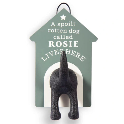 Celebrate Rosie every single day with this charming personalised dog lead hook. You mount it easily beside your front door. 